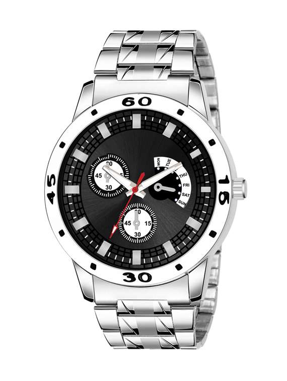 men's round shape analog watch 