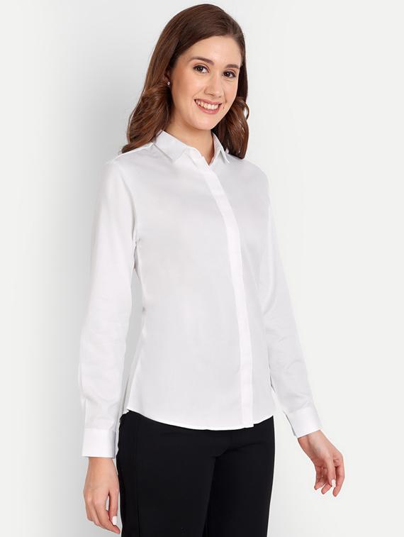 women solid regular shirt - 19586566 - Standard Image - 2