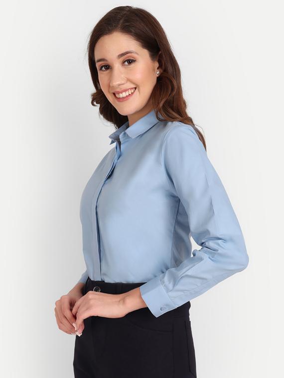 women solid regular shirt - 19586570 - Standard Image - 2