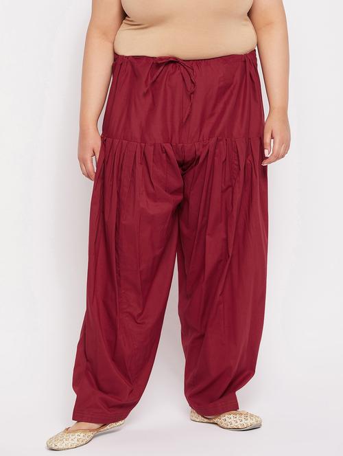 red cotton salwar salwars - 19586659 -  Standard Image - 0