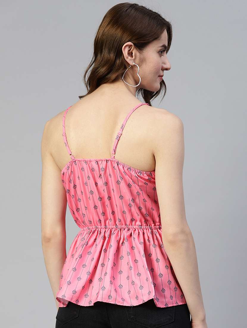 women's peplum shoulder strap top - 19586770 -  Standard Image - 2