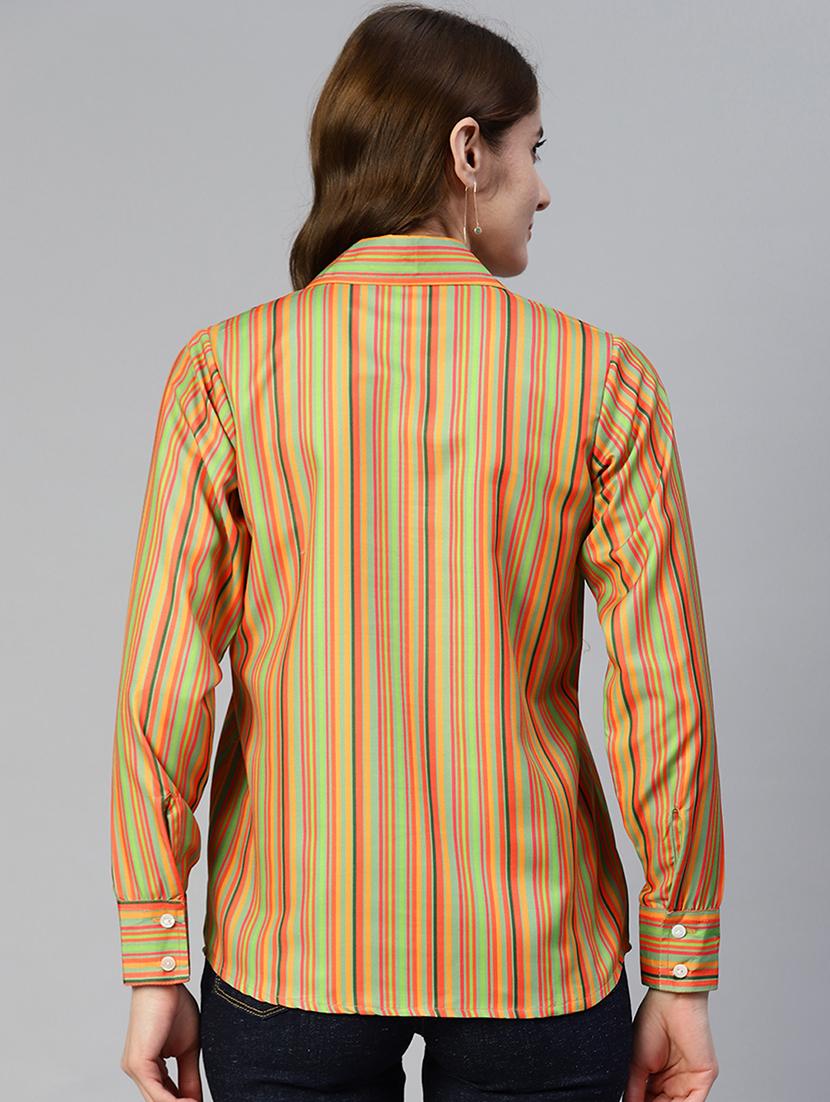 multi colored striped long sleeve shirt - 19586775 - Standard Image - 2
