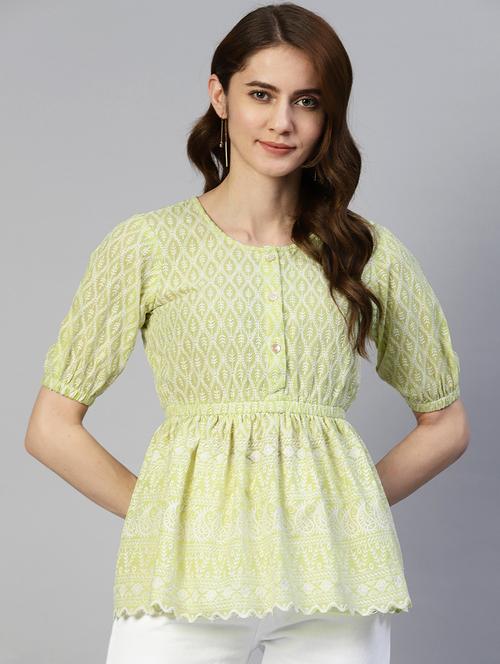 women's peplum round neck top - 19586778 -  Standard Image - 0