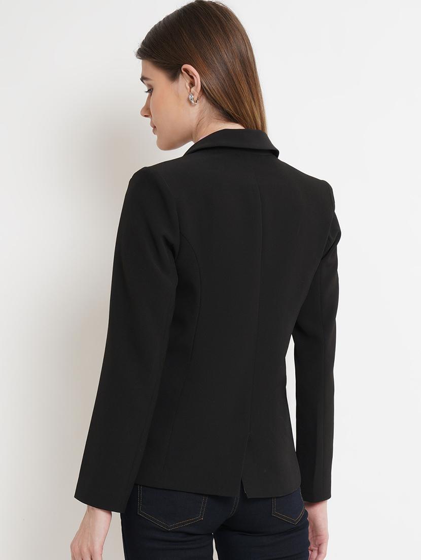 black polyester casual blazer - 19586789 - Standard Image - 2