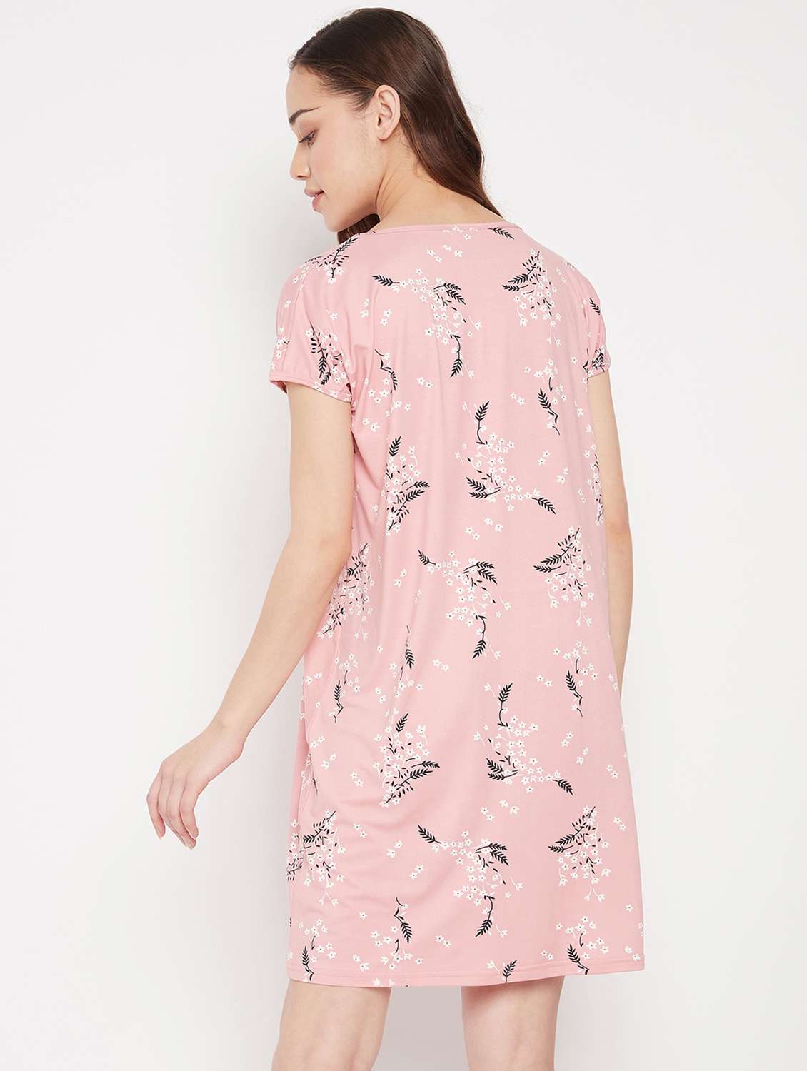 round neck printed sleepshirts & nighty - 19586796 - Standard Image - 2