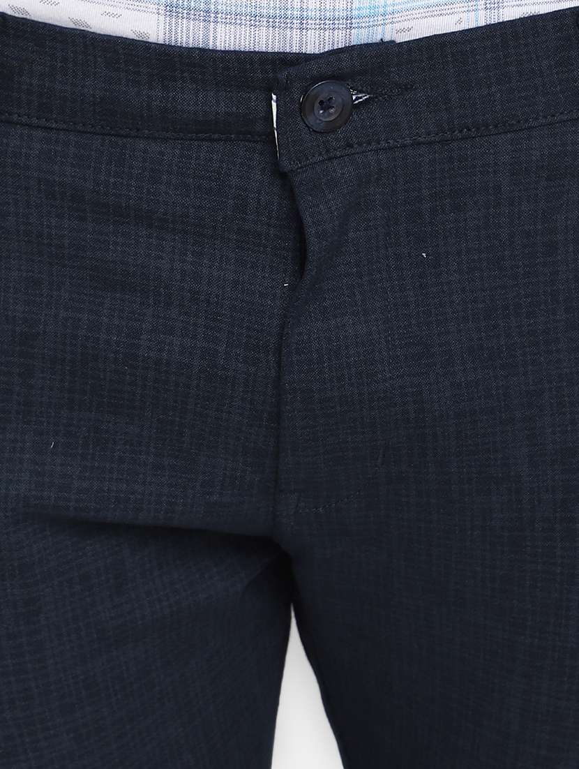 navy blue cotton chinos casual trousers - 19590643 -  Standard Image - 2