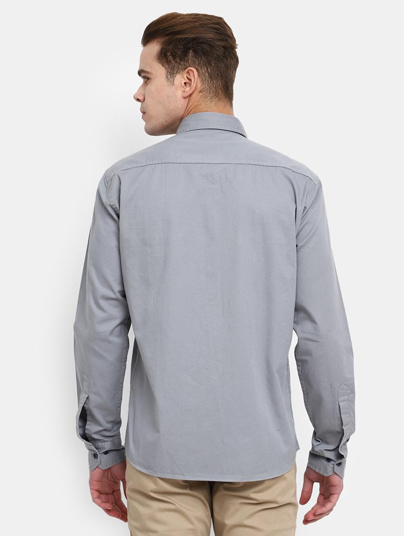 mens placement print casual shirt - 19591192 - Standard Image - 2