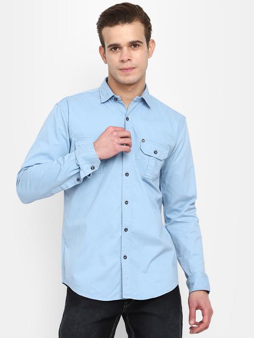 mens solid casual shirt - 19591227 - Standard Image - 0