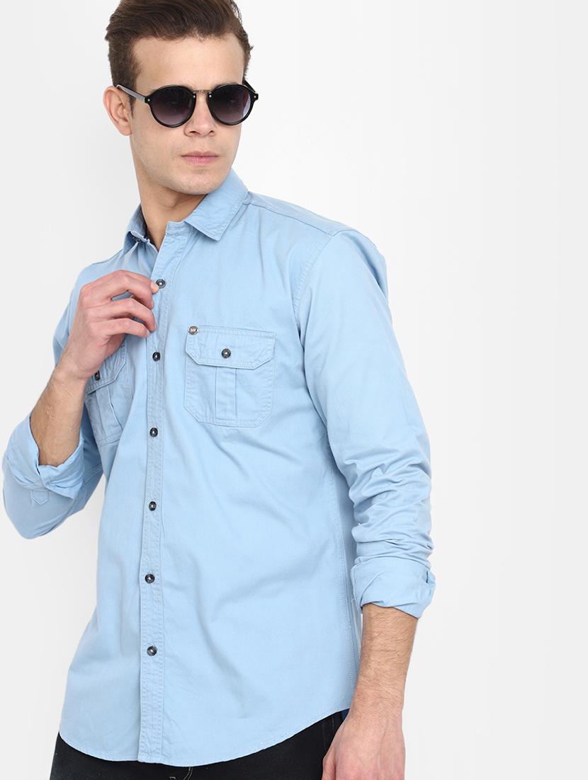 mens solid casual shirt - 19591227 - Standard Image - 2