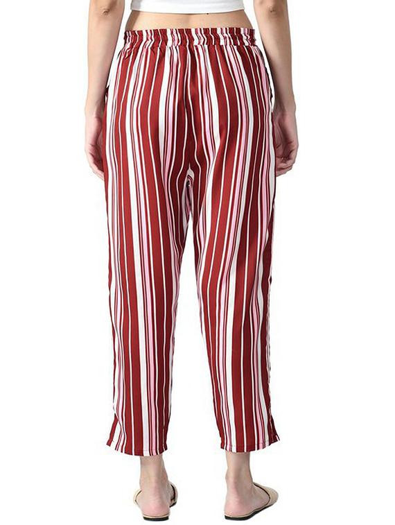 striped ankle length trouser - 19592448 - Standard Image - 2