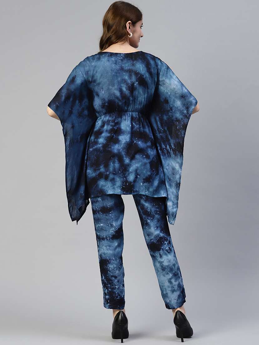 blue viscose top and trouser set coord - 19595612 -  Standard Image - 2