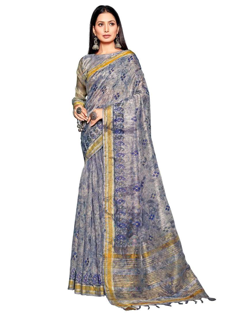 women's embroidered saree with blouse