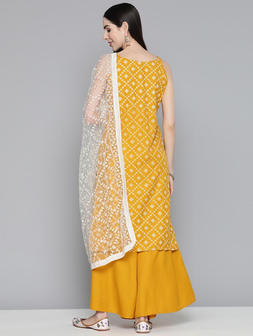 camisole neck kurta palazzo set - 19597864 - Standard Image - 2
