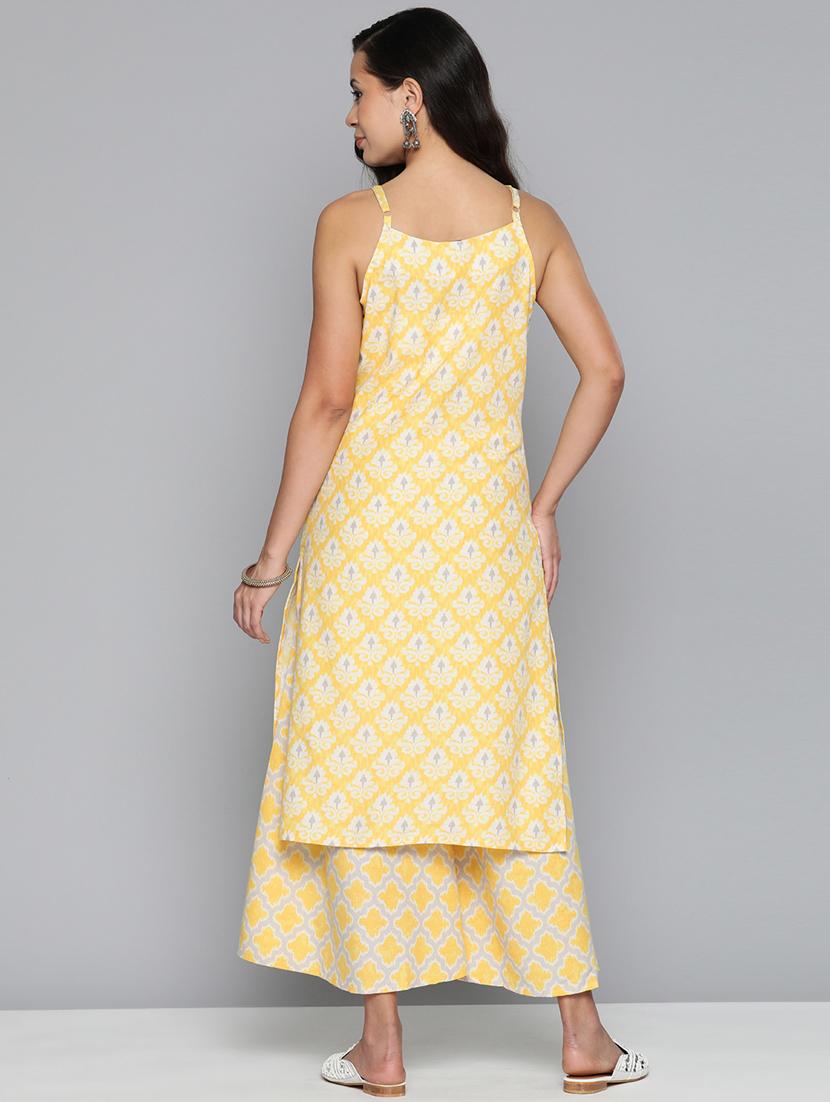 camisole neck kurta palazzo set - 19597870 - Standard Image - 2