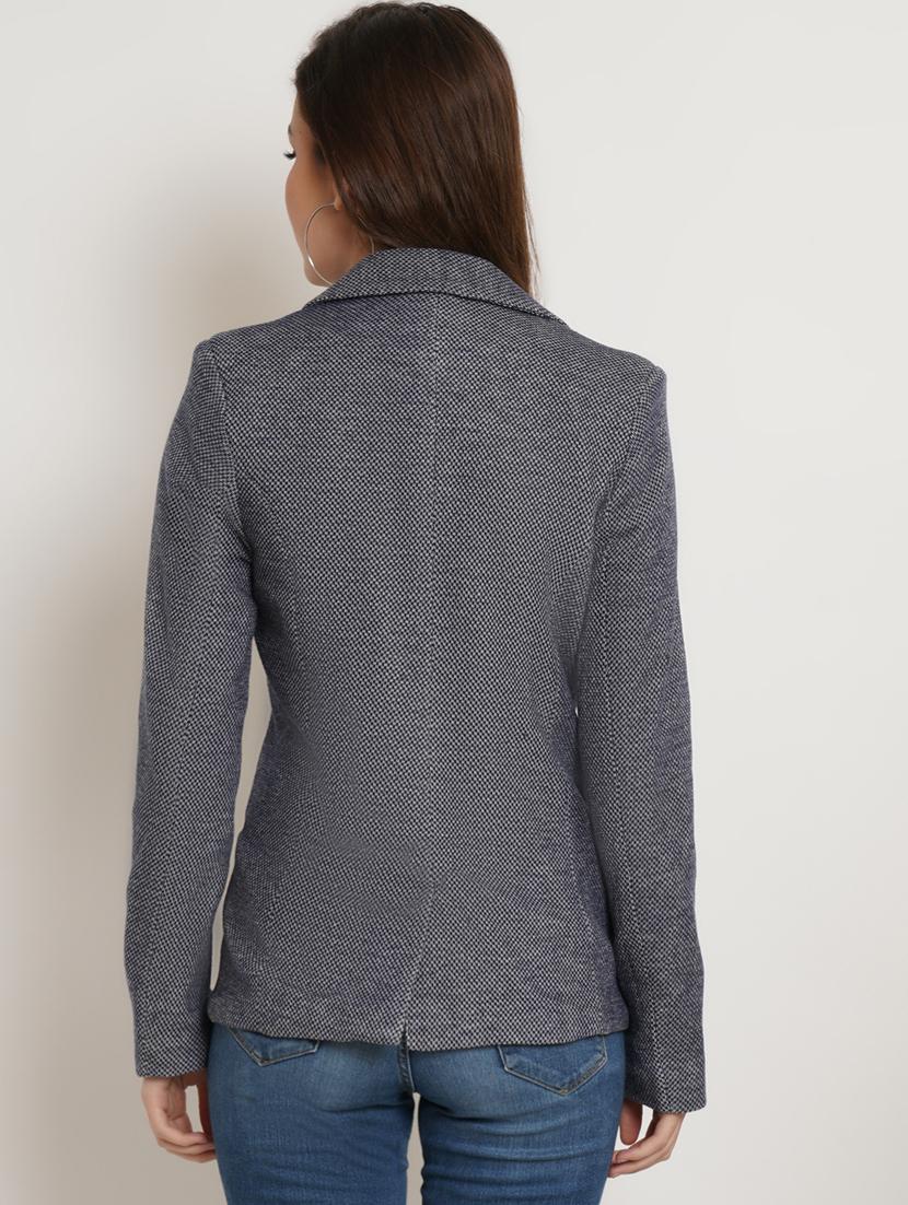 lapel neck casual blazer - 19598722 - Standard Image - 2
