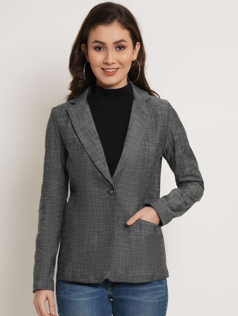 lapel neck casual blazer - 19598723 - Zoom Image - 0