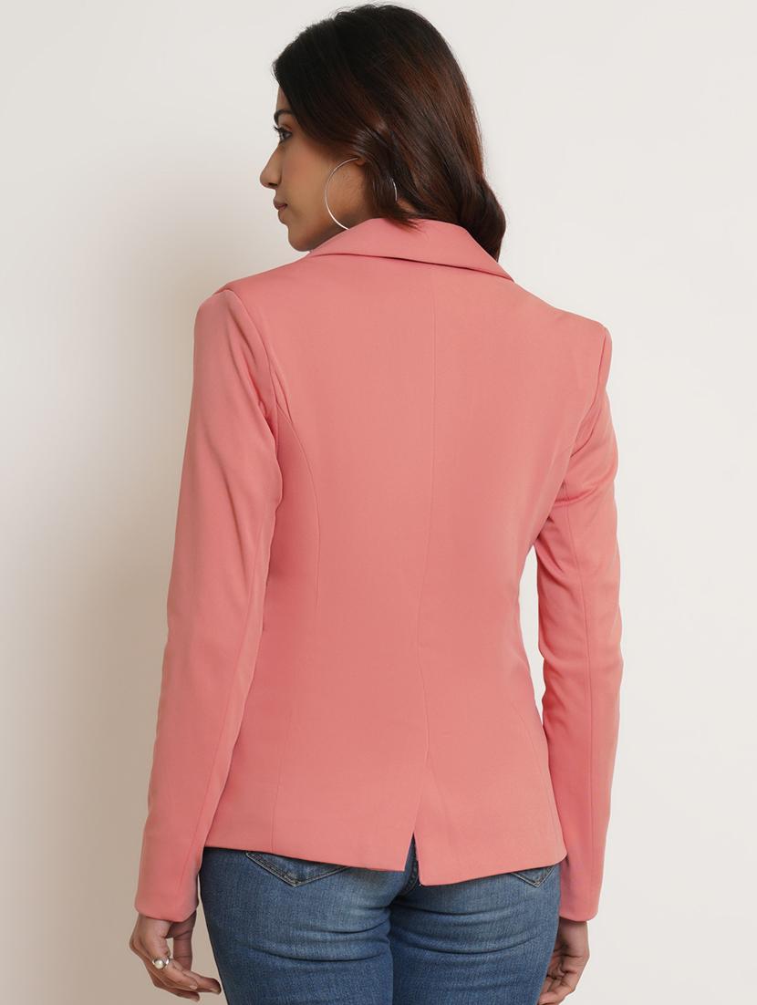 lapel neck casual blazer - 19598724 - Standard Image - 2