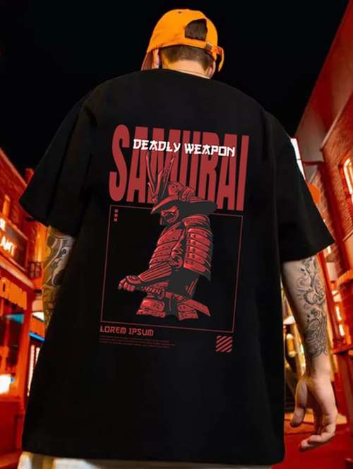 round neck back printed t-shirt - 19600846 - Standard Image - 0