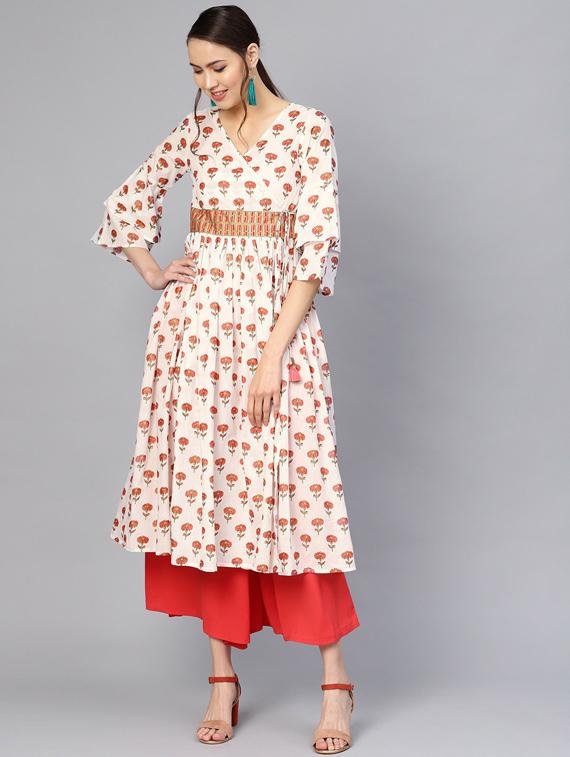 overlap neck angrakha kurta - 19600947 - Standard Image - 2