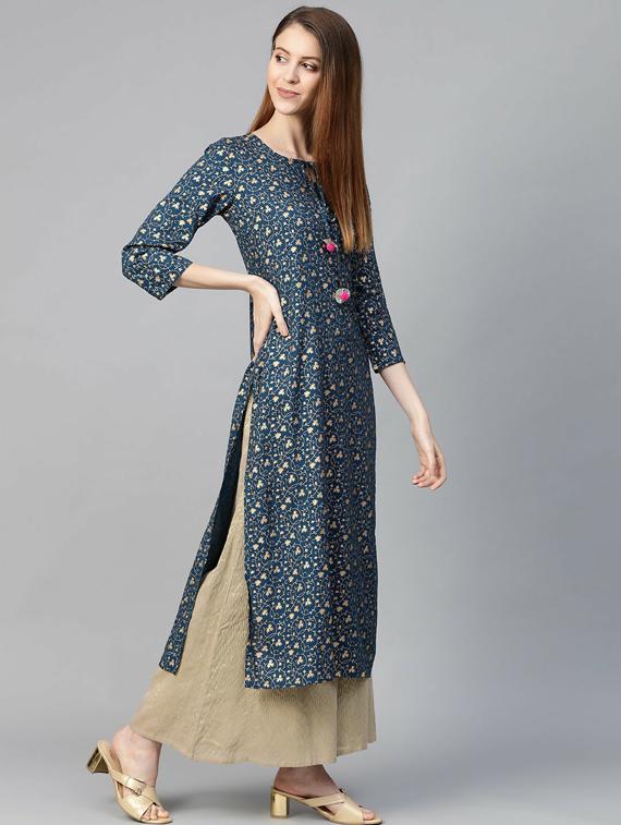 women's straight kurta - 19600970 - Standard Image - 2