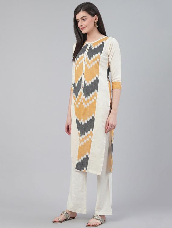 round neck straight kurta - 19600983 - Standard Image - 2