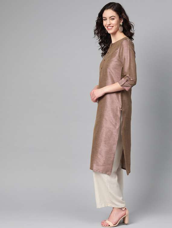 women's straight kurta - 19601181 - Standard Image - 2