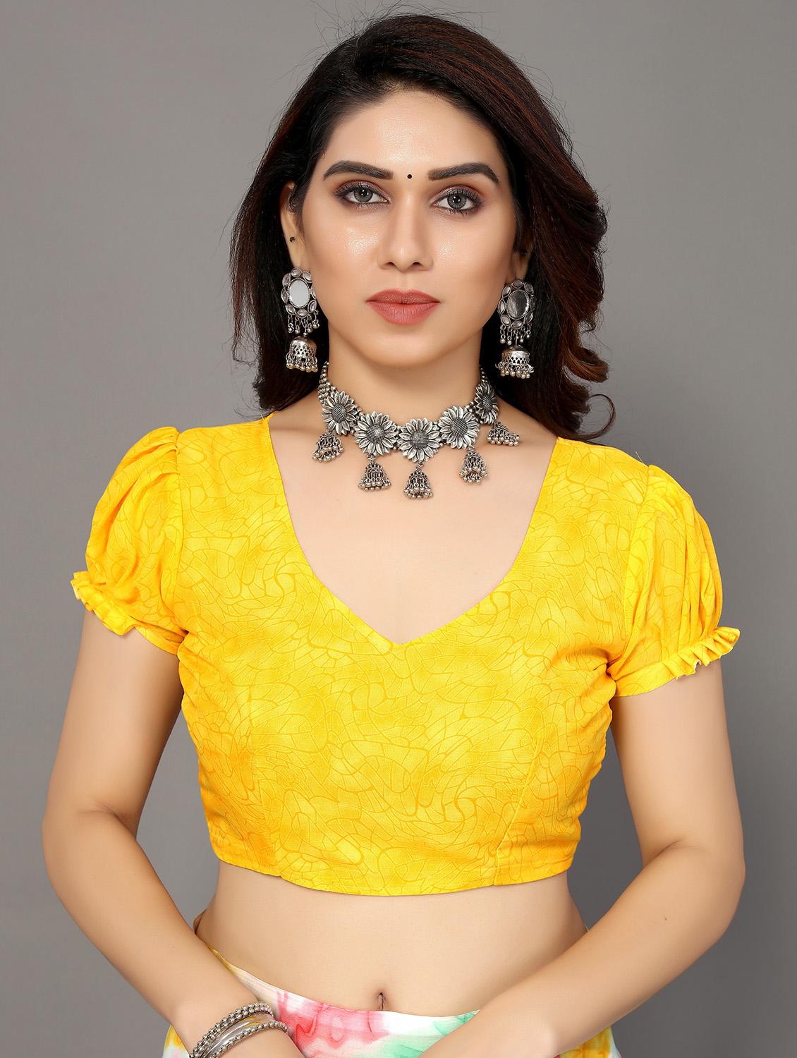 multi colored printed saree with blouse - 19602772 - Standard Image - 2