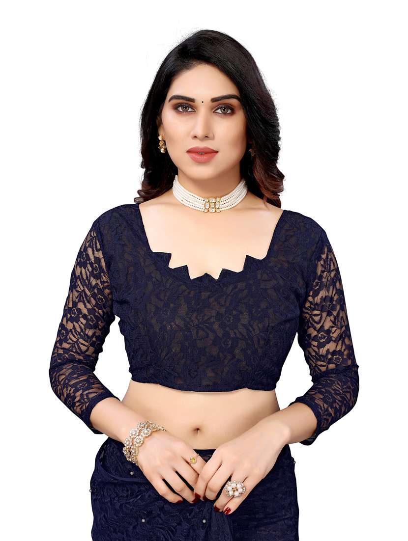 net bollywood saree with blouse - 19602950 - Standard Image - 2