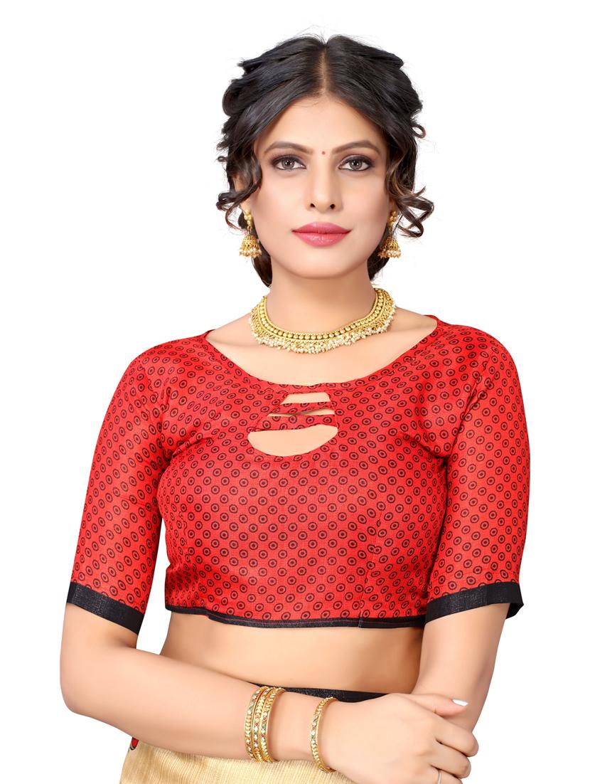 cream printed saree with blouse - 19603037 - Standard Image - 2
