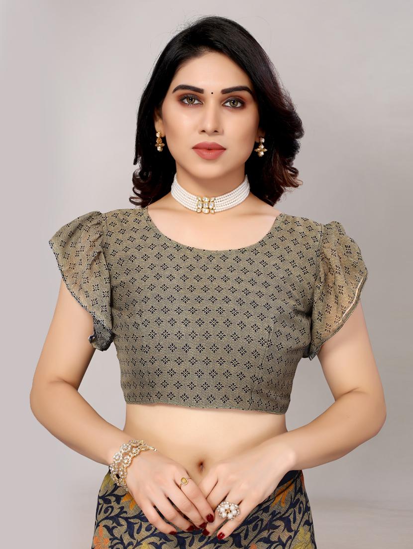 florals printed saree with blouse - 19603397 - Standard Image - 2