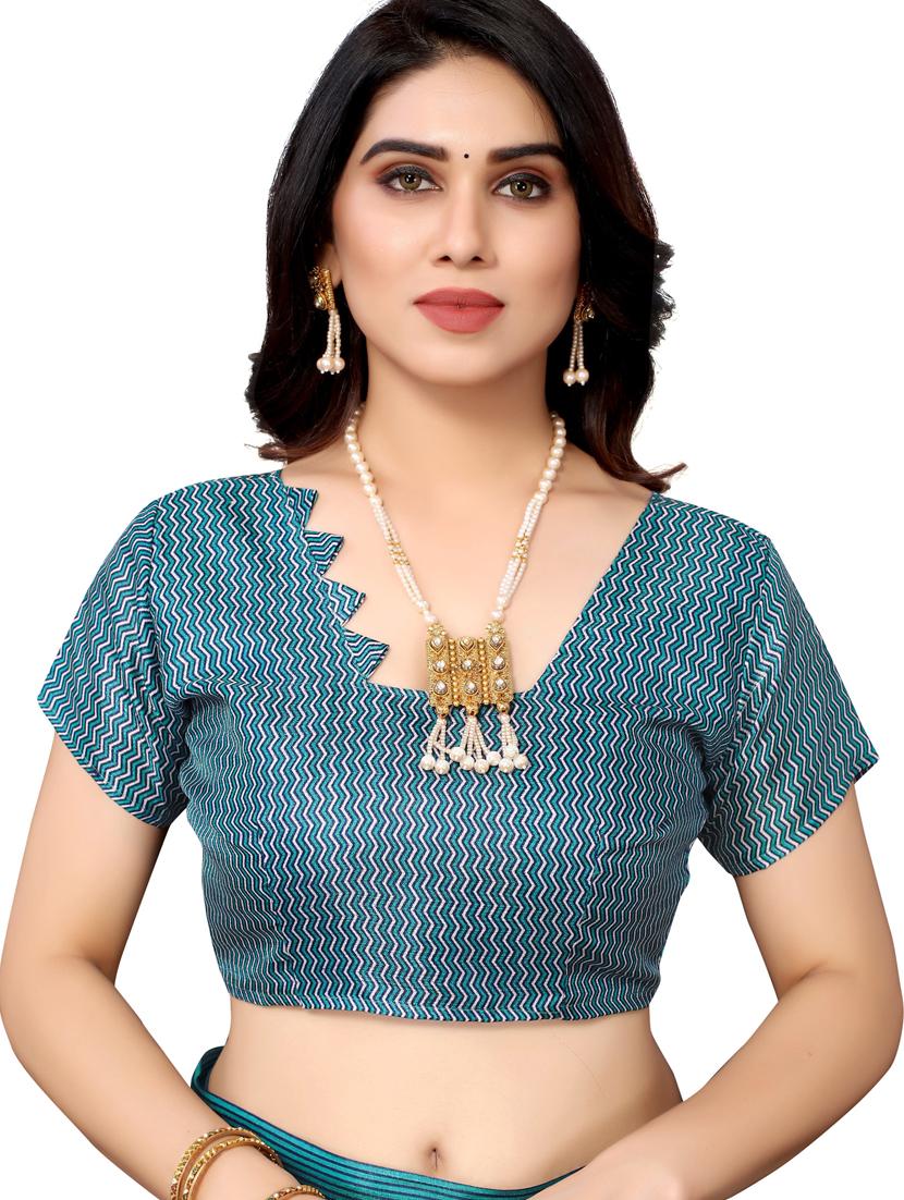 self design printed saree with blouse - 19603412 - Standard Image - 2