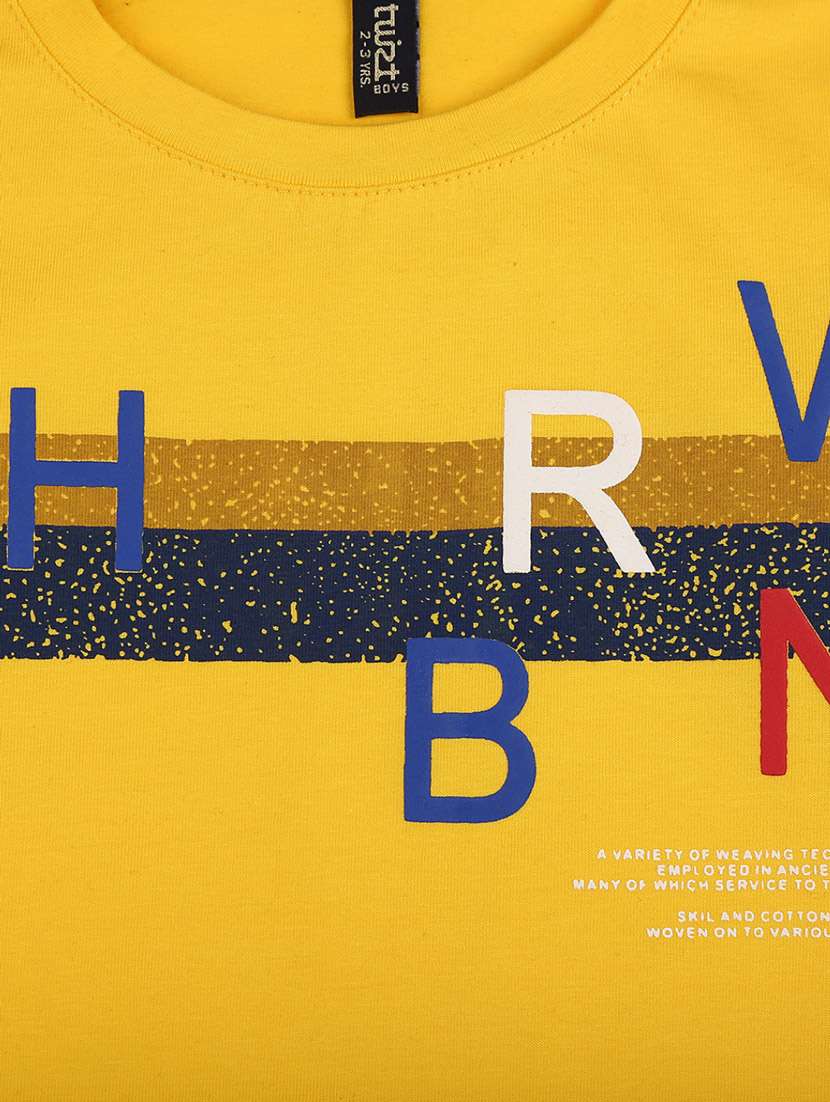 boys round neck front print t-shirt  - 19603534 -  Standard Image - 2