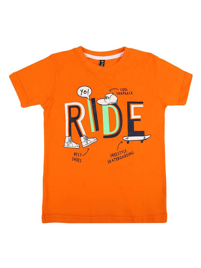 boys round neck printed t-shirt