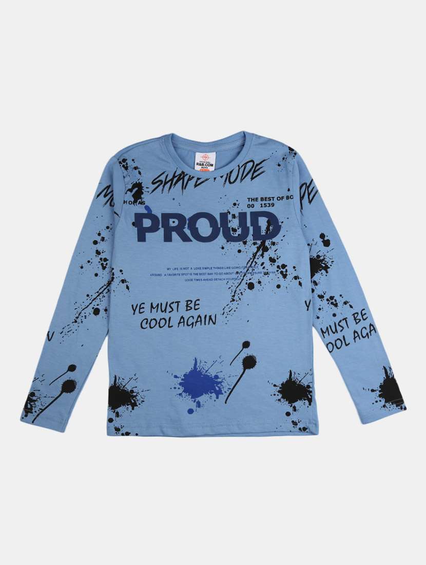 boys round neck printed t-shirt