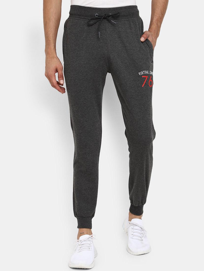grey  solid casual track pant
