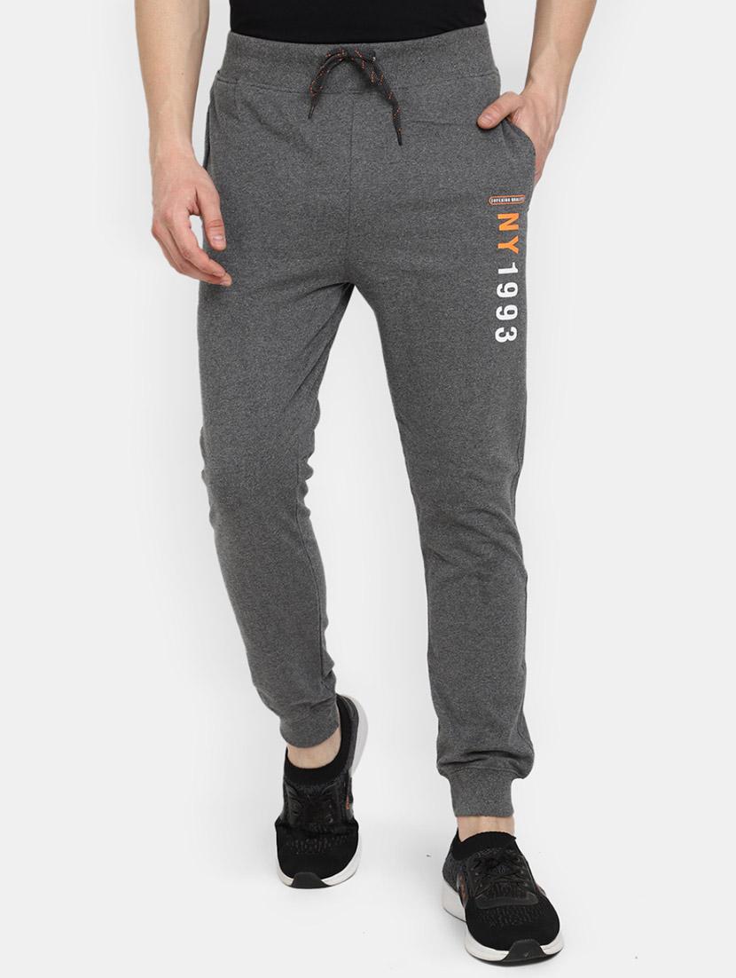 grey solid full length track pant - 19604316 - Zoom Image - 0