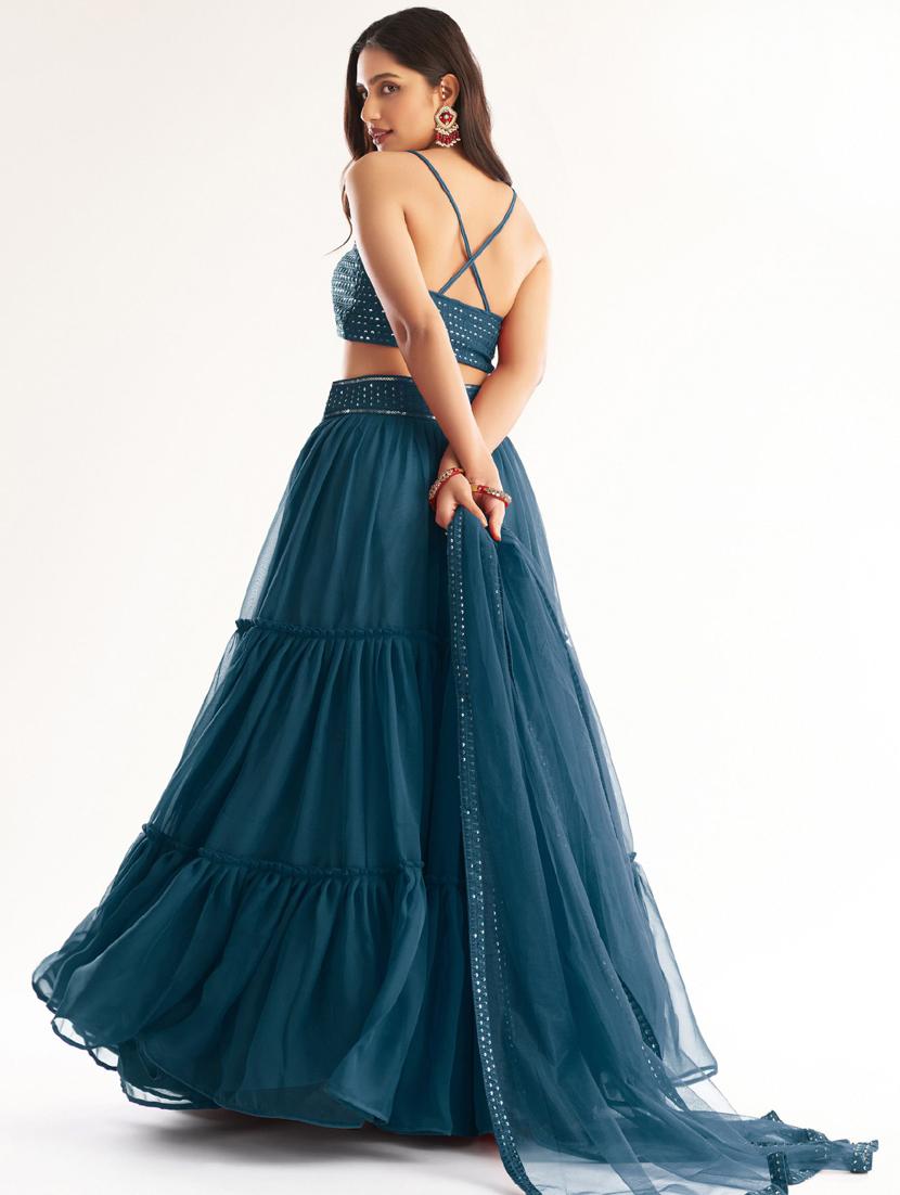 semi stitched lehenga choli with dupatta set - 19607777 - Standard Image - 2