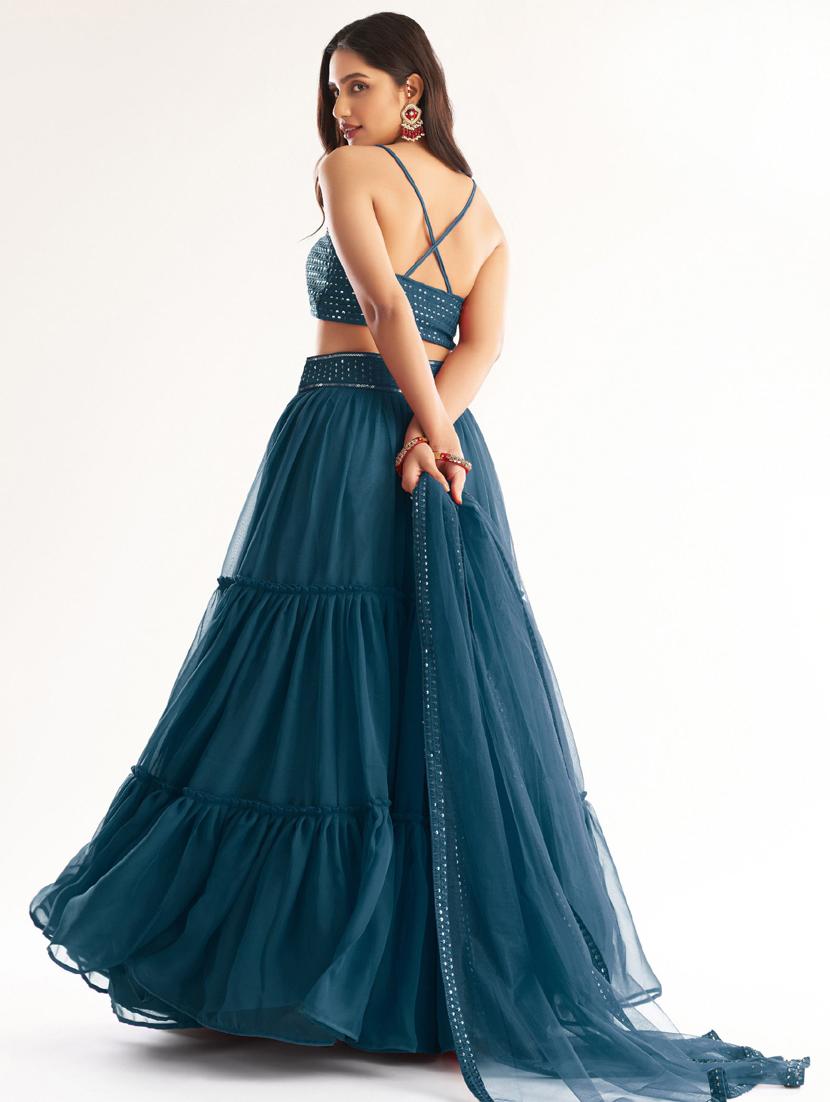 semi stitched lehenga choli with dupatta set - 19607924 - Standard Image - 2