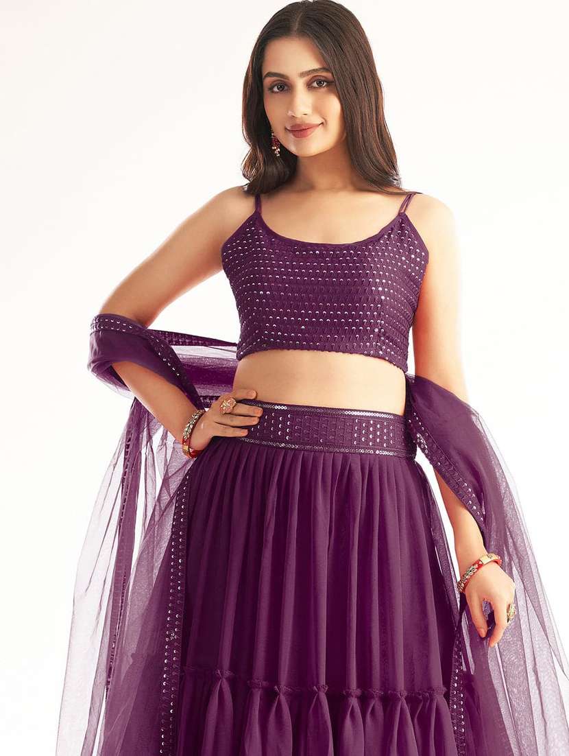 semi stitched lehenga choli with dupatta set - 19607926 - Standard Image - 2
