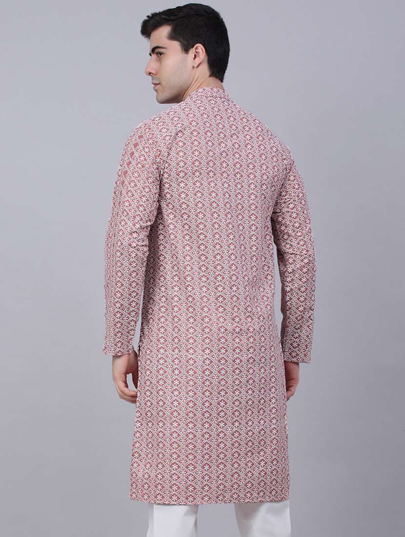 mandarin collar cotton kurta - 19608022 - Standard Image - 2