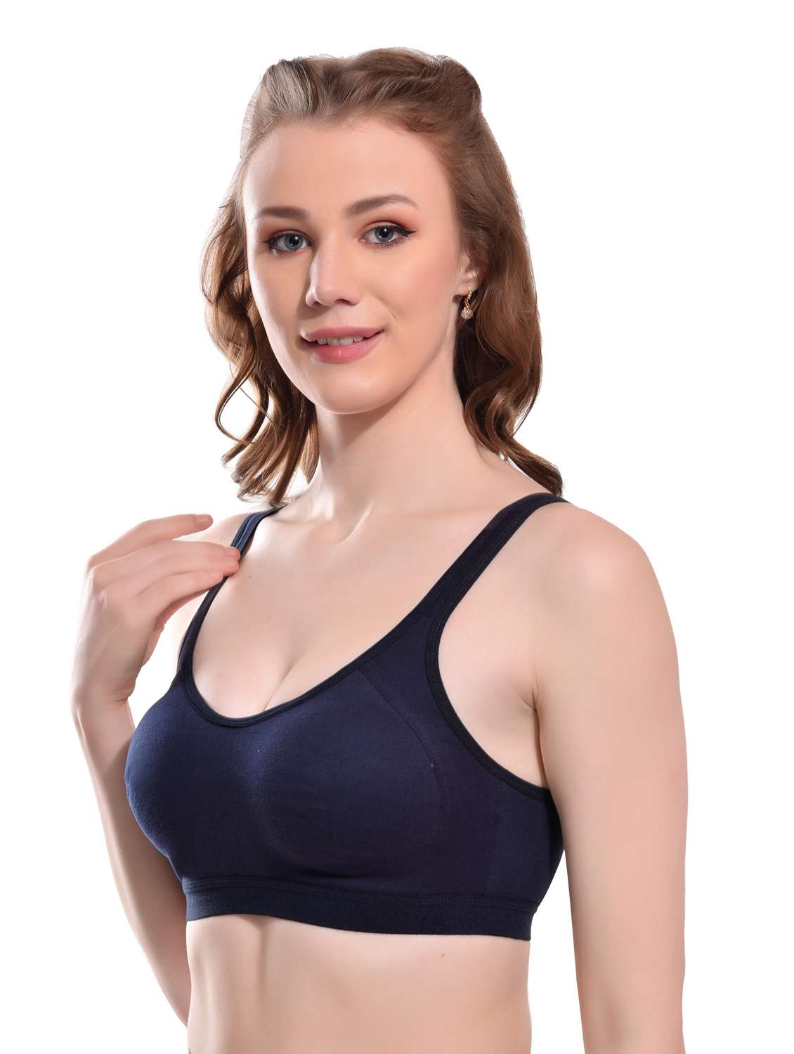 blue hosiery sports bra - 19608121 -  Standard Image - 2