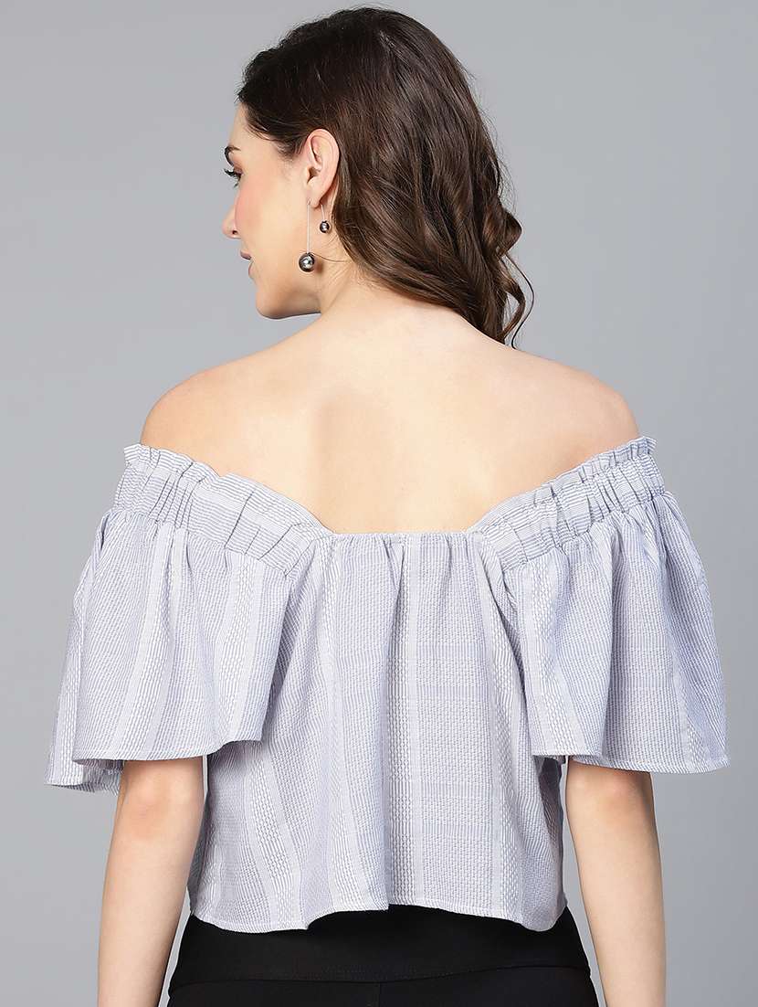 women's crop off shoulder top - 19608148 - Standard Image - 2