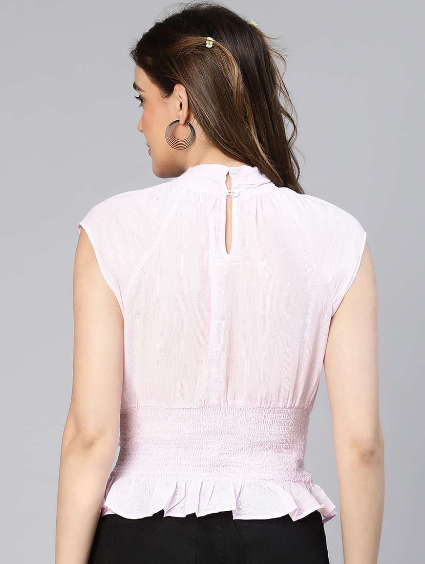 women's blouson tie-up neck top - 19608151 -  Standard Image - 2