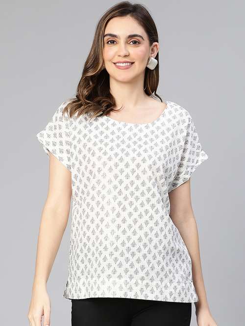 women's straight round neck top - 19608153 -  Standard Image - 0