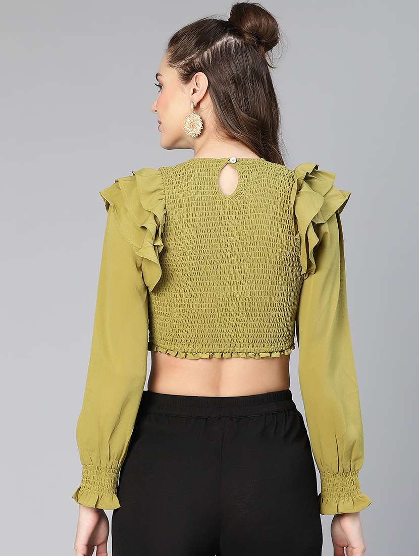 women's crop round neck top - 19608168 -  Standard Image - 2