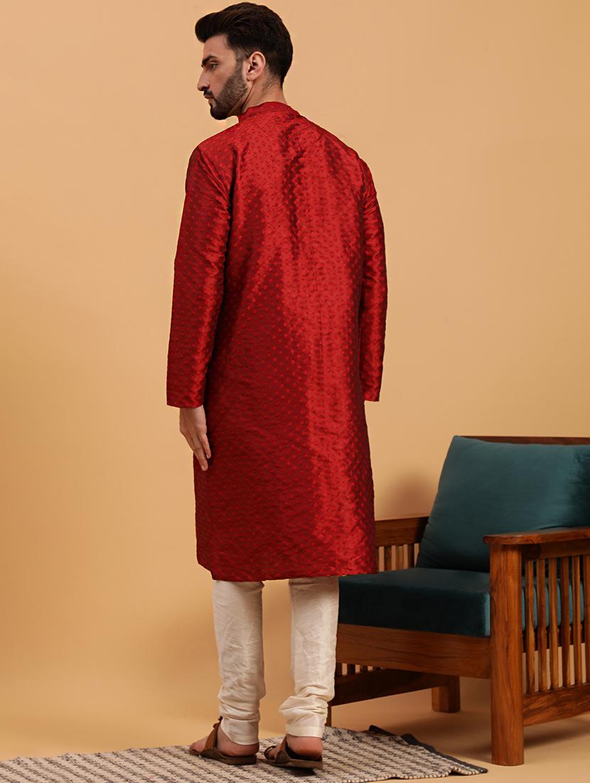 mandarin collar cotton kurta - 19608201 - Standard Image - 2
