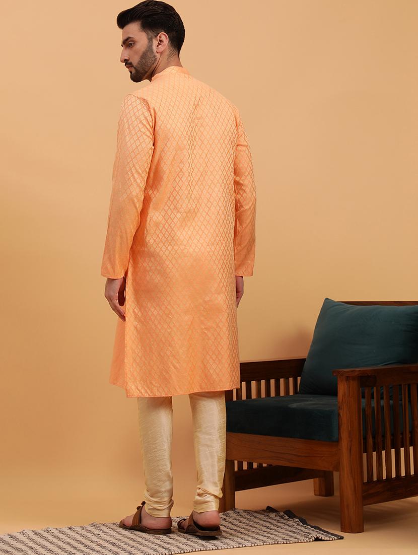 mandarin collar cotton kurta - 19608204 - Standard Image - 2