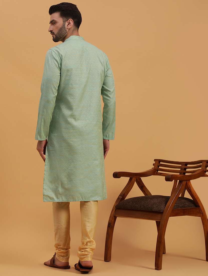 mandarin collar cotton kurta - 19608216 - Standard Image - 2
