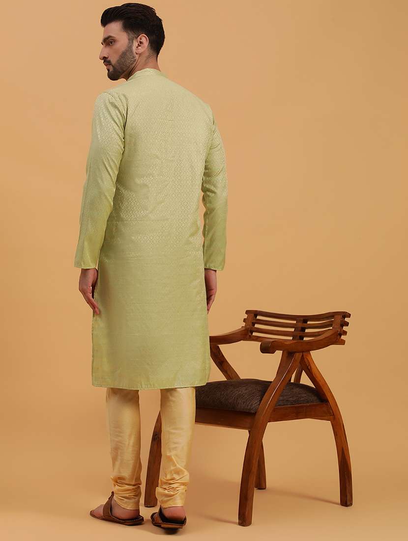 mandarin collar cotton kurta - 19608219 - Standard Image - 2
