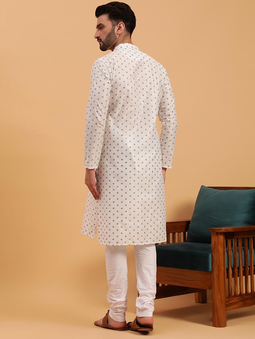 mandarin collar cotton kurta - 19608226 - Standard Image - 2